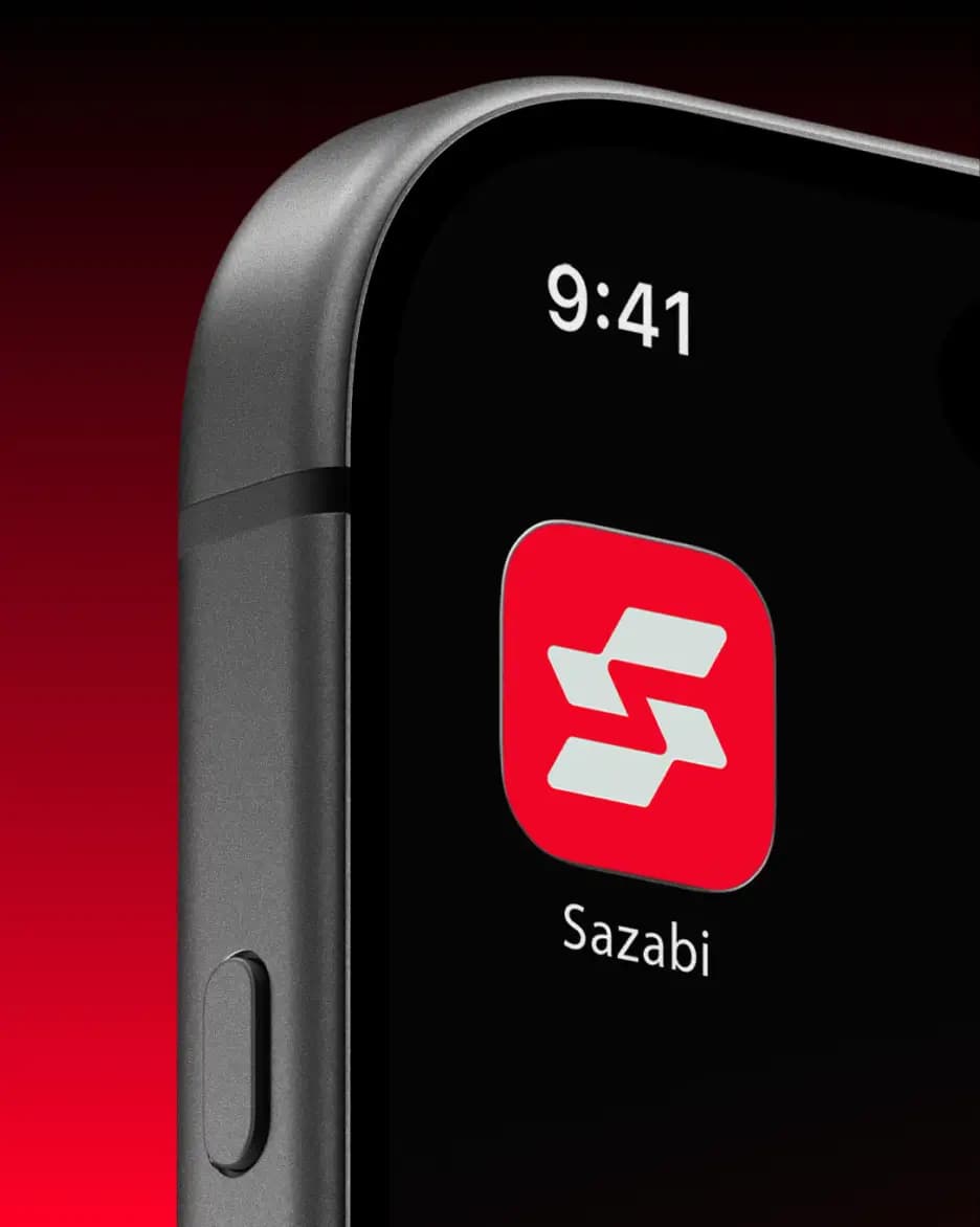 Sazabi app icon on an iPhone home screen
